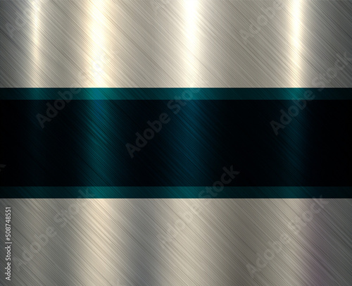 Metal silver blue background, steel texture with brushed metallic texture plate pattern, vector illustration.