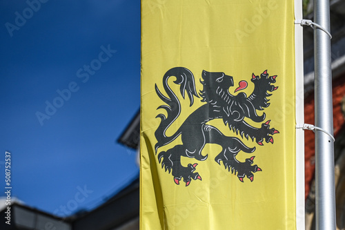 drapeau Flandres flamand lion embleme  photo