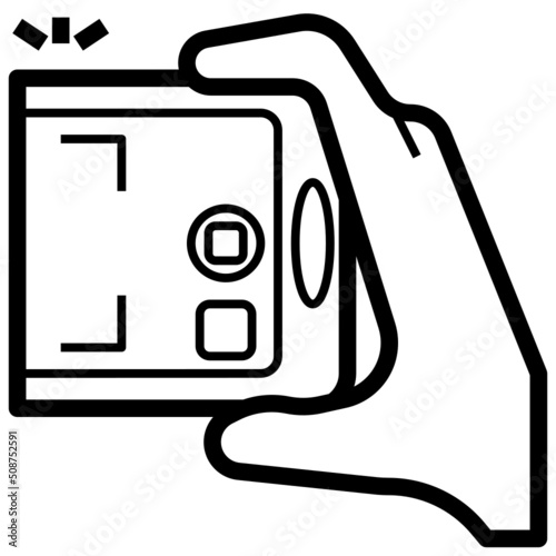 Picture Taking line icon,linear,outline,graphic,illustration