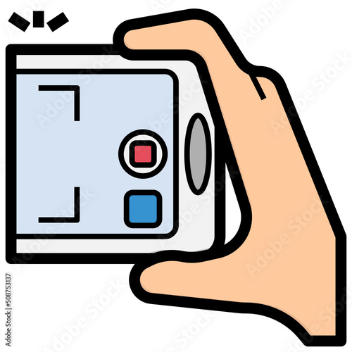 Picture Taking filled outline icon,linear,outline,graphic,illustration