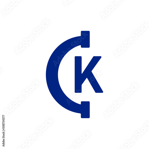 Kosher food symbol. Kashrut sign. Line icon for web and package. Vector