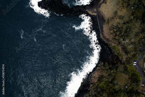Aerial view of the ocean