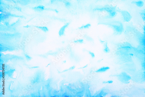 blue watercolor background paper texture vignetting frame