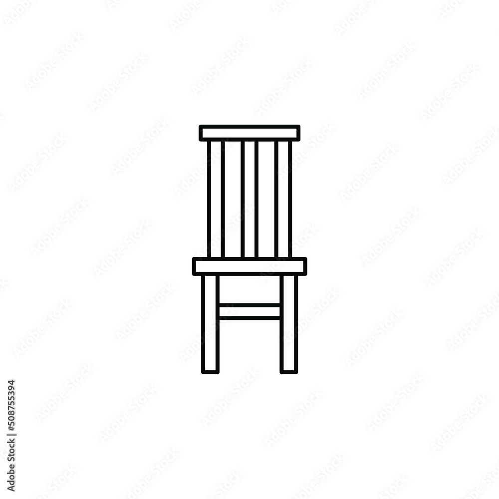 Chair, Seat Thin Line Icon Vector Illustration Logo Template. Suitable For Many Purposes. Chair, Seat Thin Line Icon Vector Illustration Logo Template. Suitable For Many Purposes.