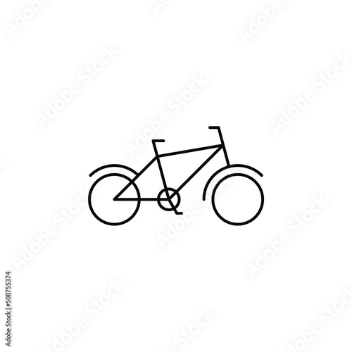Bike, Bicycle Thin Line Icon Vector Illustration Logo Template. Suitable For Many Purposes.