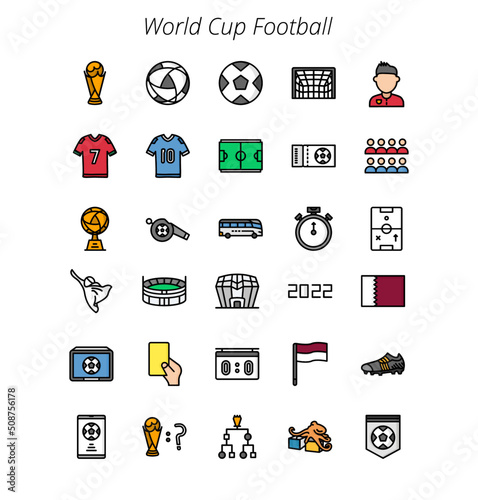 Football and world cup icon det