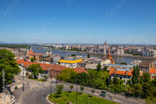 a cityscape photo for budapest during sunny day