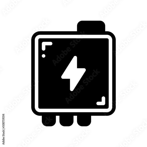 fuse box solid style icon. vector illustration for graphic design, website, app