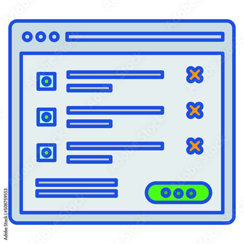 Webpage content Vector icon which is suitable for commercial work

