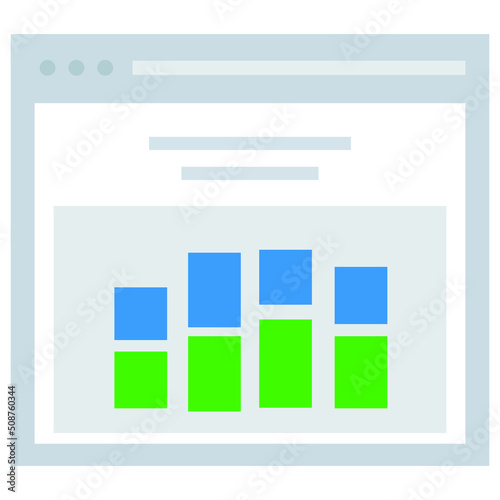 webpage Graph Vector icon which is suitable for commercial work