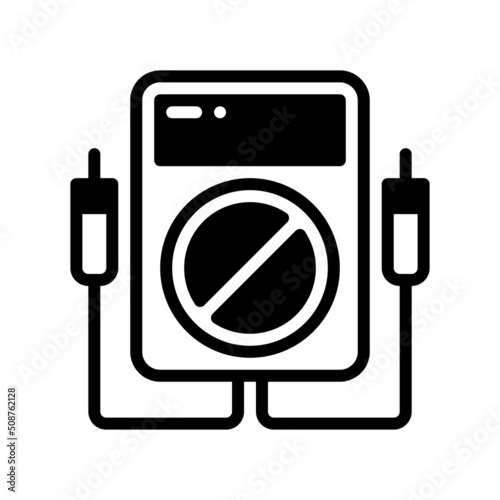 tester meter solid style icon. vector illustration for graphic design, website, app