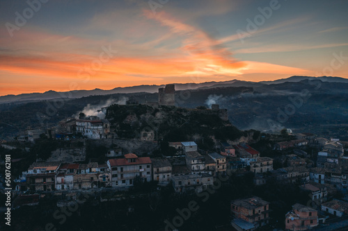 Ancient tower of old village in Calabria