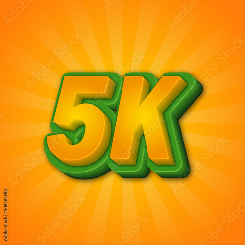 Thank you social media 5k followers and subscribers template