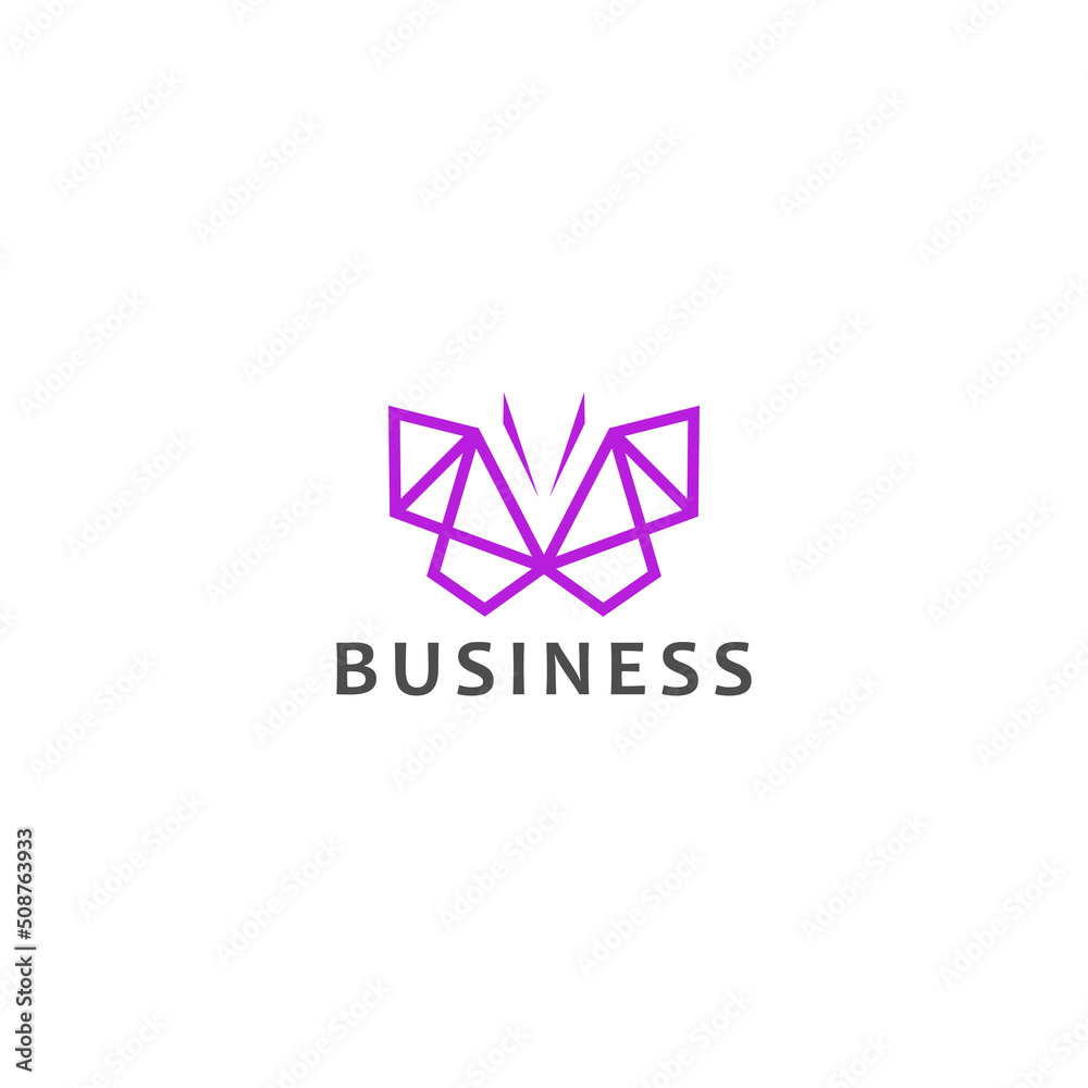 Abstract geometric butterfly logo design for business Abstract geometric butterfly logo design for business