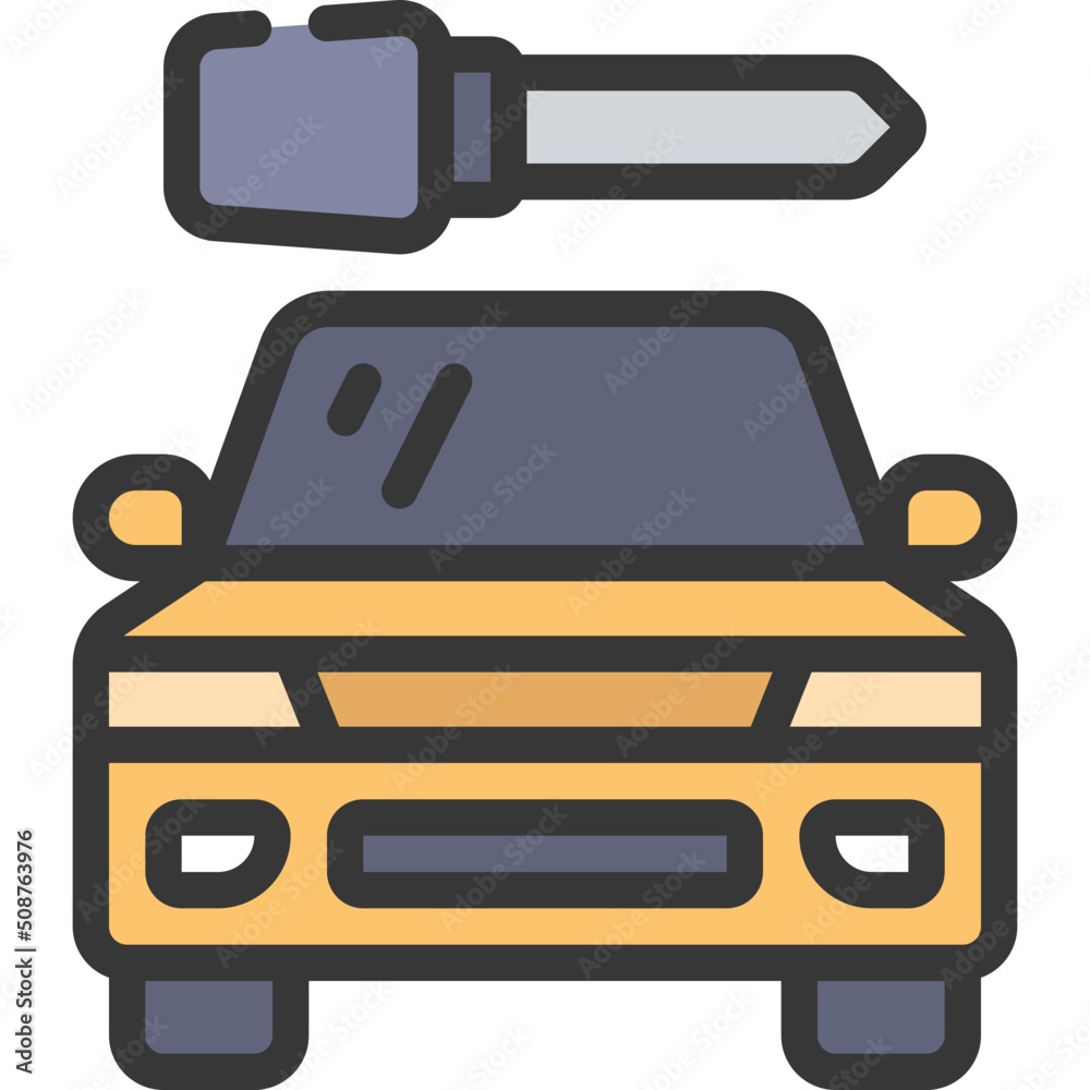 Fototapeta premium Car Key Icon