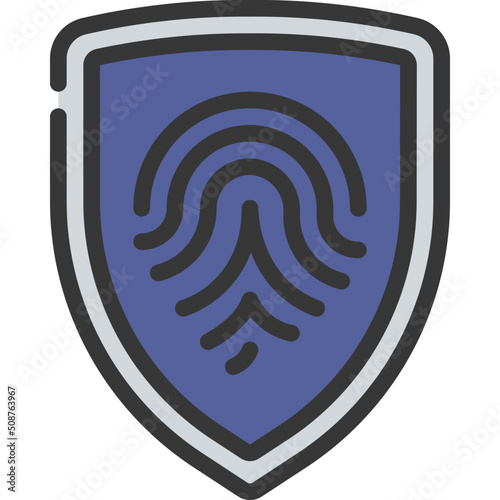 Biometrics Shield Icon