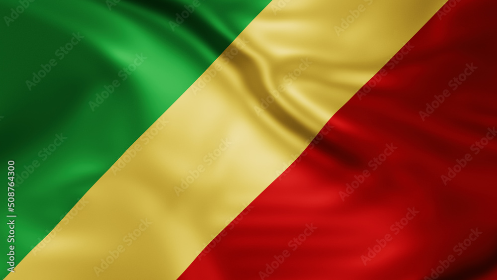 Obraz premium Congo national flag