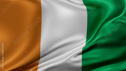 Ivory Coast national flag photo