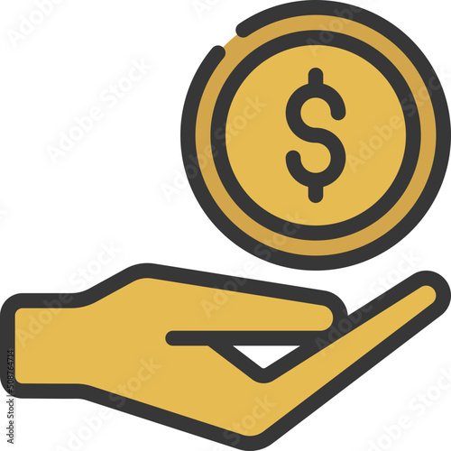 Give Money Coin Icon