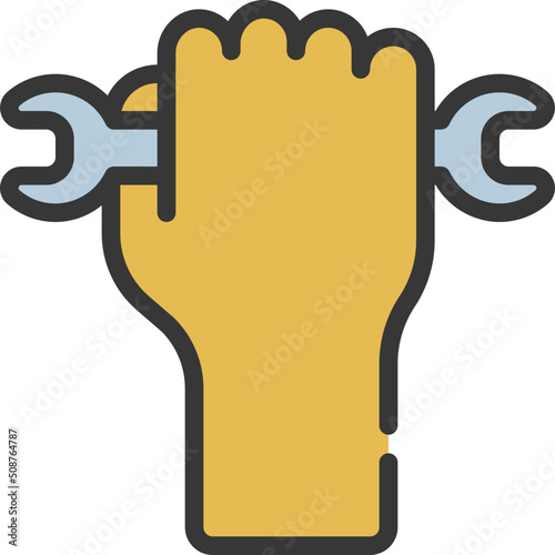 Holding Up Spanner Icon