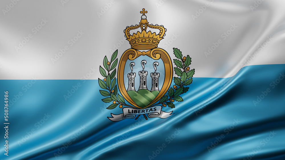San Marino national flag San Marino national flag