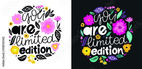 Motivation hand drawn doodle lettering postcar dabout life. Lettering t-shirt desugn.