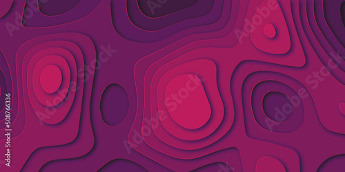 abstract background with waves. Abstract papercut and multi layer cutout geometric pattern on vector color gradient paper cut background..