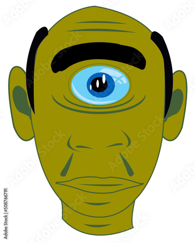 Crock cyclops on white background is insulated