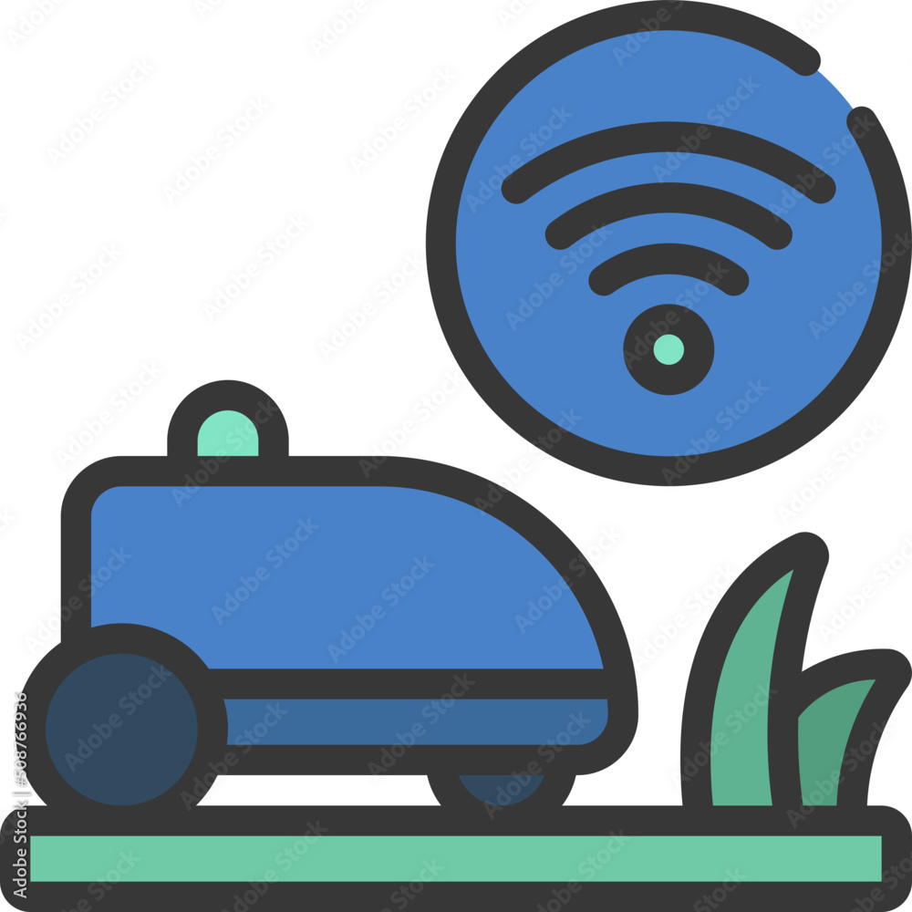 Smart Lawn Mower Icon Smart Lawn Mower Icon