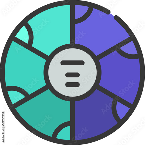 Circular Overlapping Chart Icon