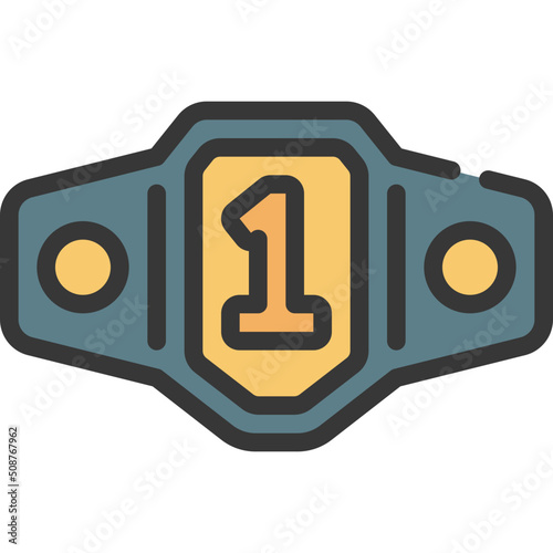 Number One Belt Trophy Icon