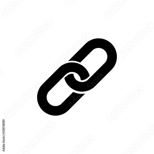 Chain icon isolate on white background.