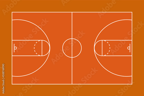 Basketball court, special table for tactics 