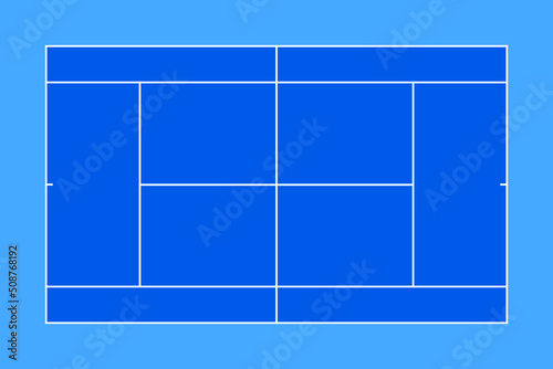 Blue tennis court, tactics board