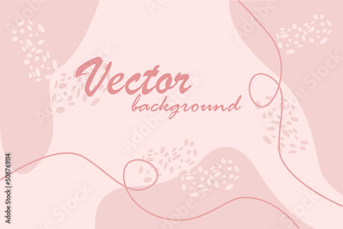 Color Pink Soft Background Landscape banner with gradient color. Design with liquid shape