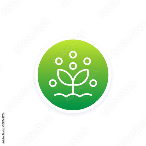 fertilizer icon, line vector design