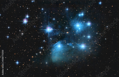 Pleiades cluster photo