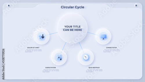 Modern Infographic Vector Futuristic Template