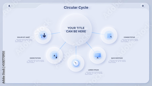Modern Infographic Vector Futuristic Template