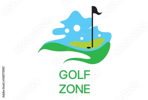 Golf Zone Logo Template Design