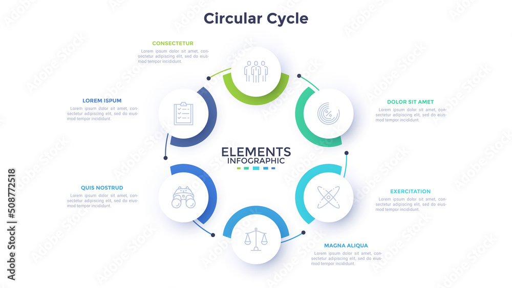 Modern Infographic Vector Futuristic Template
