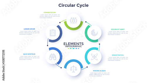 Modern Infographic Vector Futuristic Template