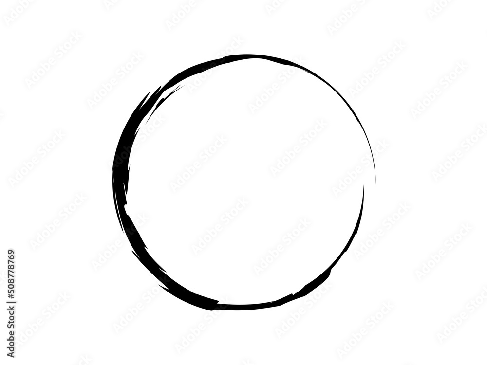 Grunge circle made of black paint.Grunge oval shape made for marking. Grunge circle made of black paint.Grunge oval shape made for marking.