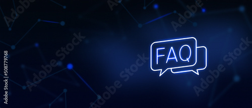 Frequently Asked Questions, Question and Answer icon, Contact us, FAQ page, background cover page