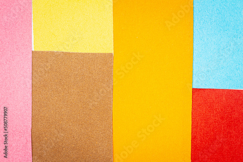 Multicolor background from a paper of different colors
