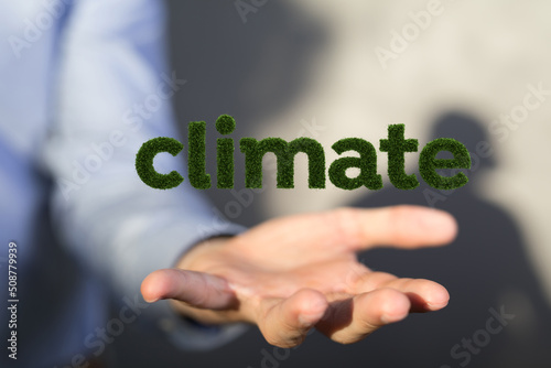 climate modern green 3d word