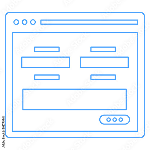 webpage content Vector icon which is suitable for commercial work

