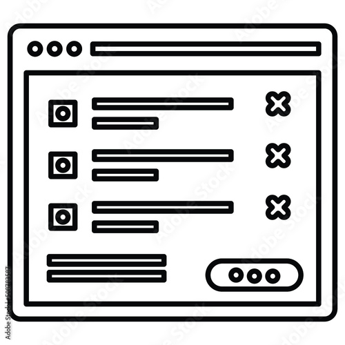 Webpage content Vector icon which is suitable for commercial work

