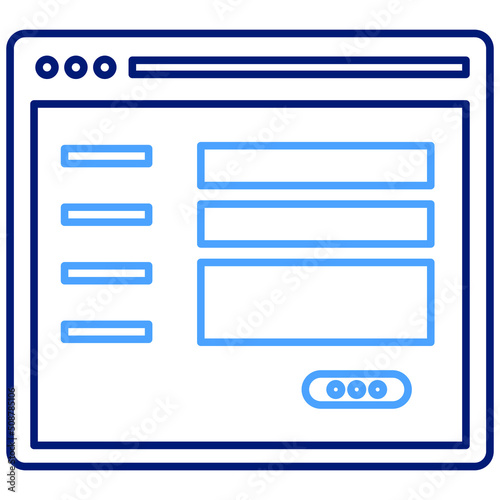 webpage content Vector icon which is suitable for commercial work

