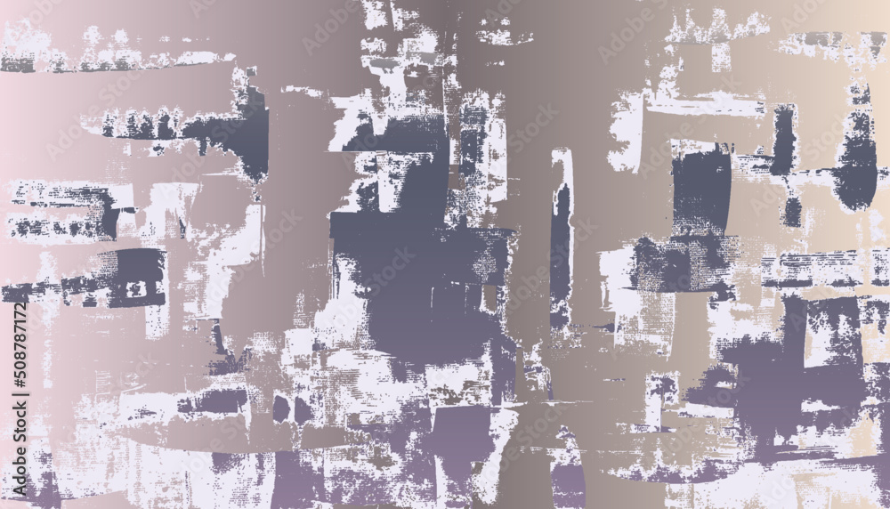 Fototapeta premium Purple paint strokes, artwork, painting on canvas. Dirty oil, acrylic painted art, vector texture. Abstract grungy background
